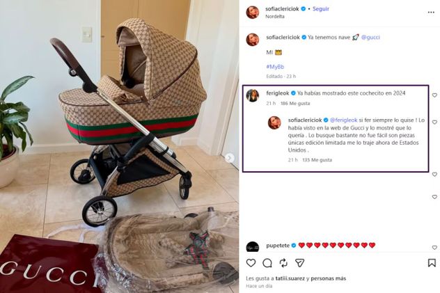 La foto que Sofía Clerici subió a su Instagram dando a entender que espera un bebé.