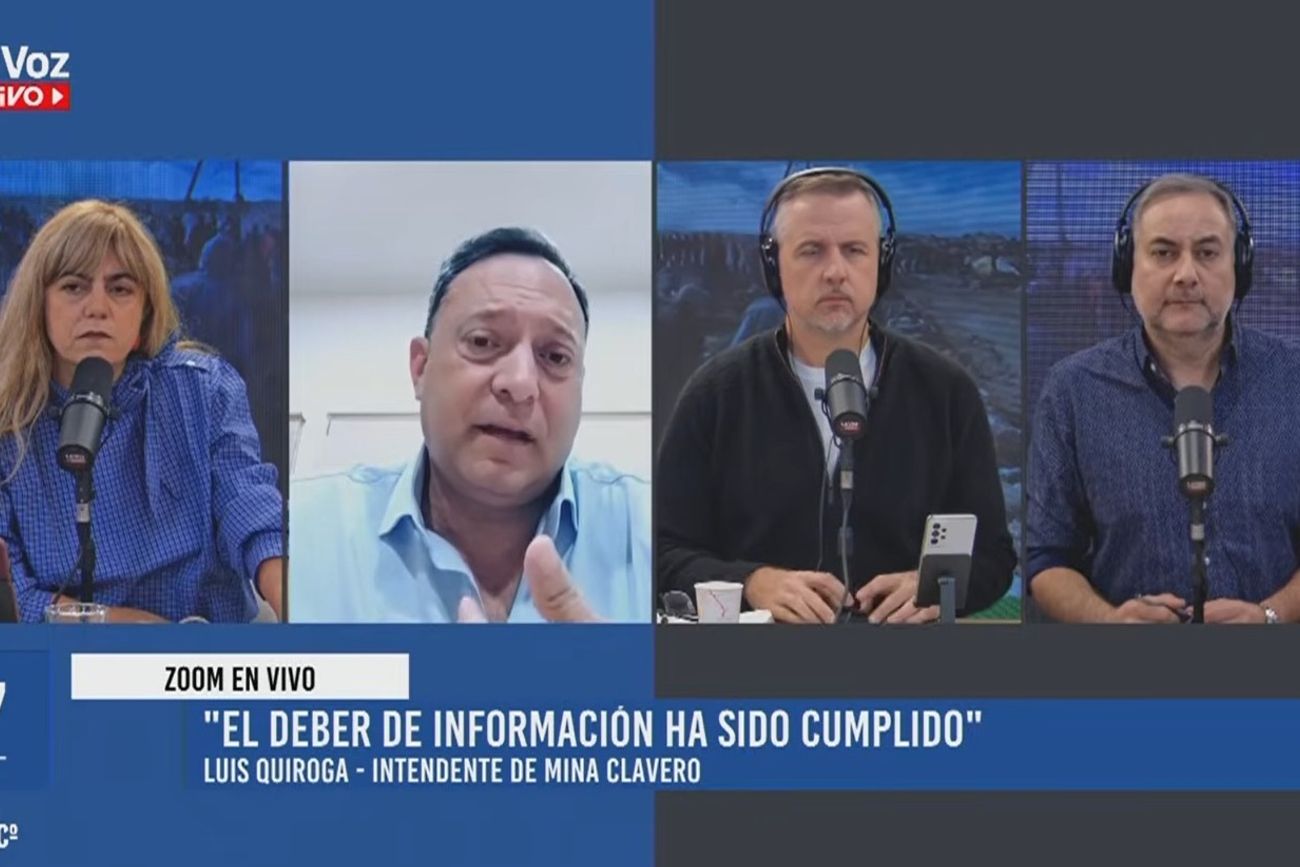 El intendente de Mina Clavero, Luis Quiroga, en diálogo con La Voz En Vivo. 