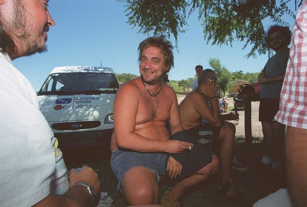 Vicentico, en la previa del show de Los Fabulosos Cadillacs en Villa Carlos Paz, en febrero de 2001. (Archivo La Voz)