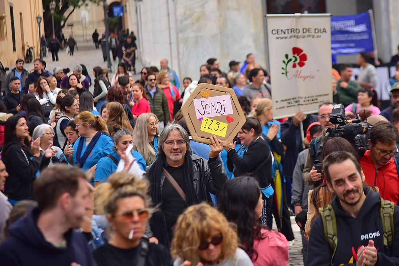 Marcha del sector de la discapacidad en repudio al nuevo proyecto de ley del Gobierno nacional.