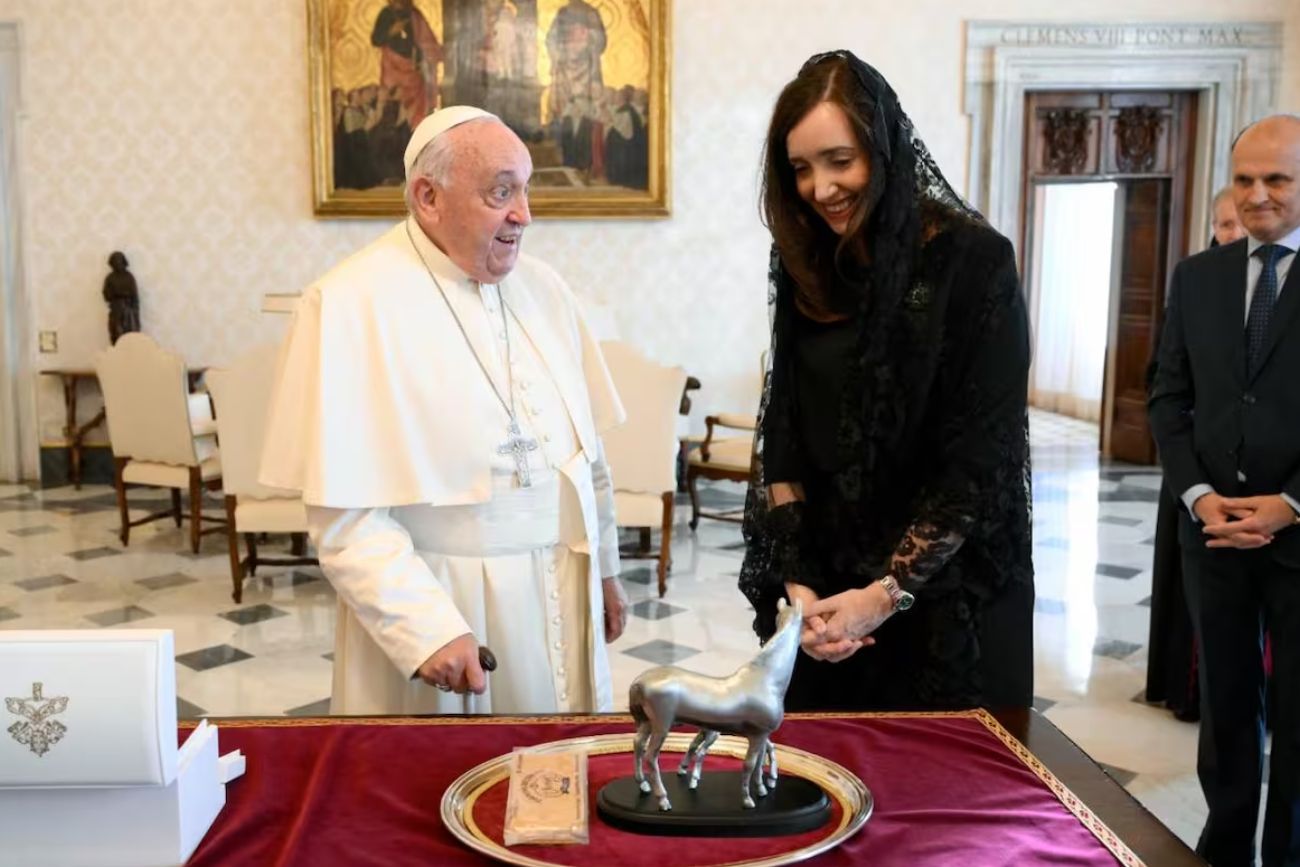 La visita de Villarruel al Papa Francisco (Archivo).