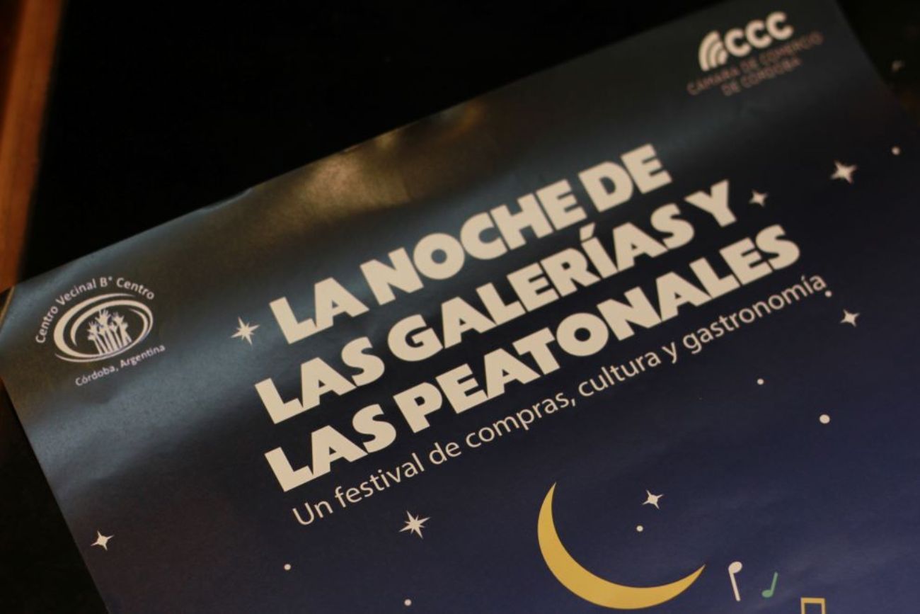 La Noche de las Galerías y las Peatonales: música, descuentos y cultura en el centro de la Ciudad de Córdoba. (Gentileza)