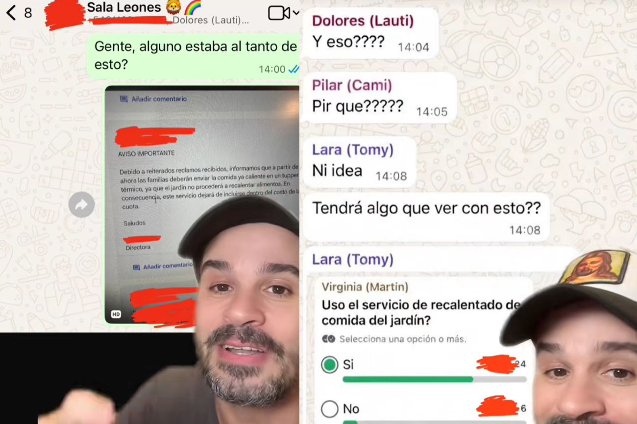 Debatían por el costo de un servicio en el grupo de padres y se metió una tía: “Son mi show diario”