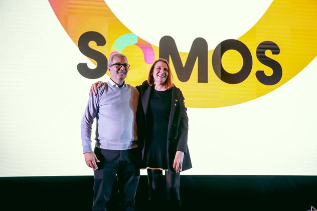 Boretto y Marchisio en el lanzamiento de la campaña de Somos. 