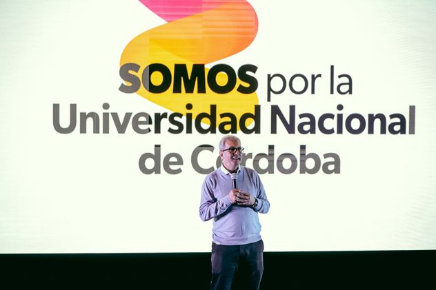 Jhon Boretto, en el lanzamiento de su reelección. 