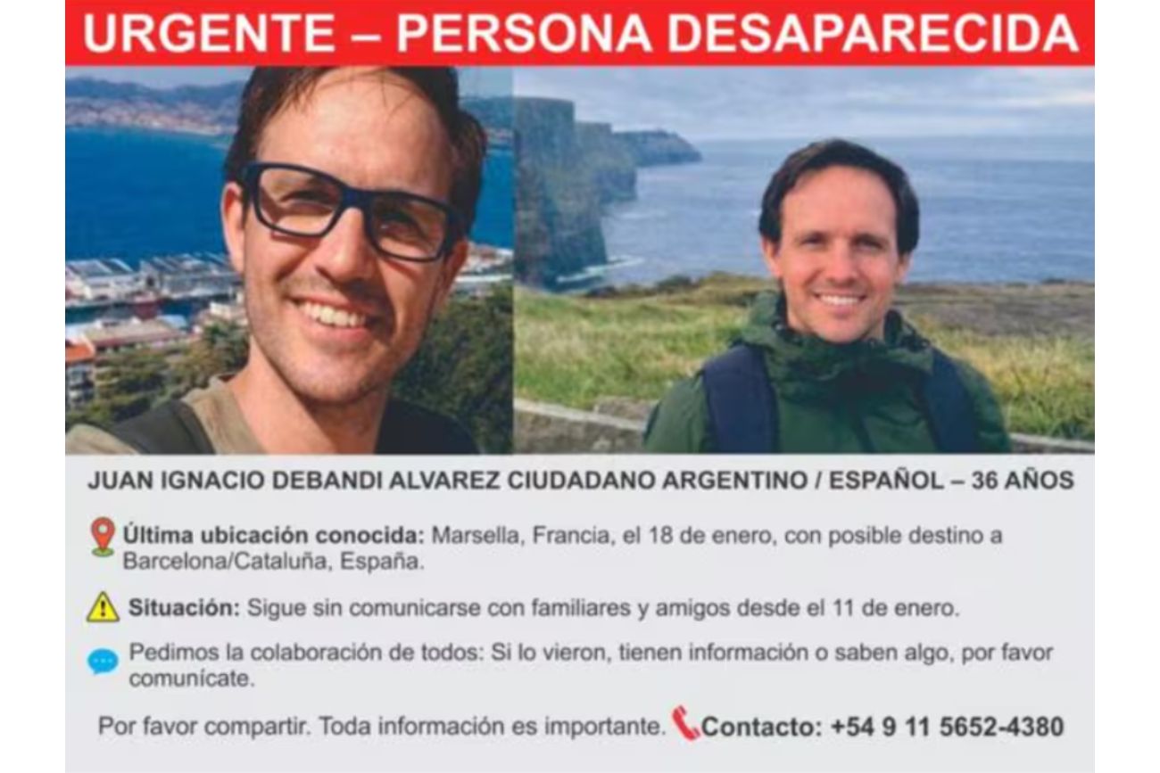 Buscan a un joven argentino en el sur de Francia y su familia pide ayuda para encontrarlo.