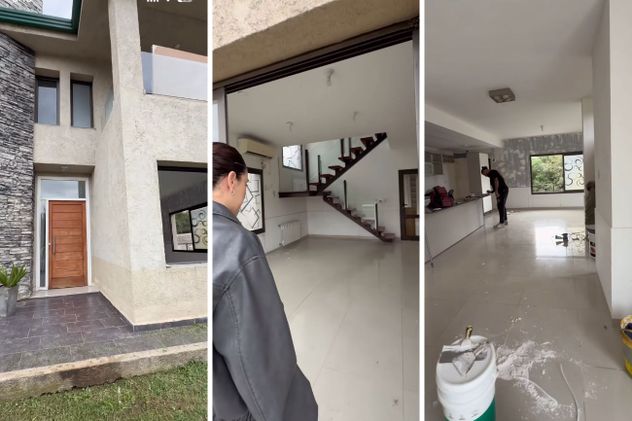 La vivienda de dos pisos está en plena obra, pero ya deja ver espacios amplios, luminosos y pensados para un estilo de vida en las sierras.