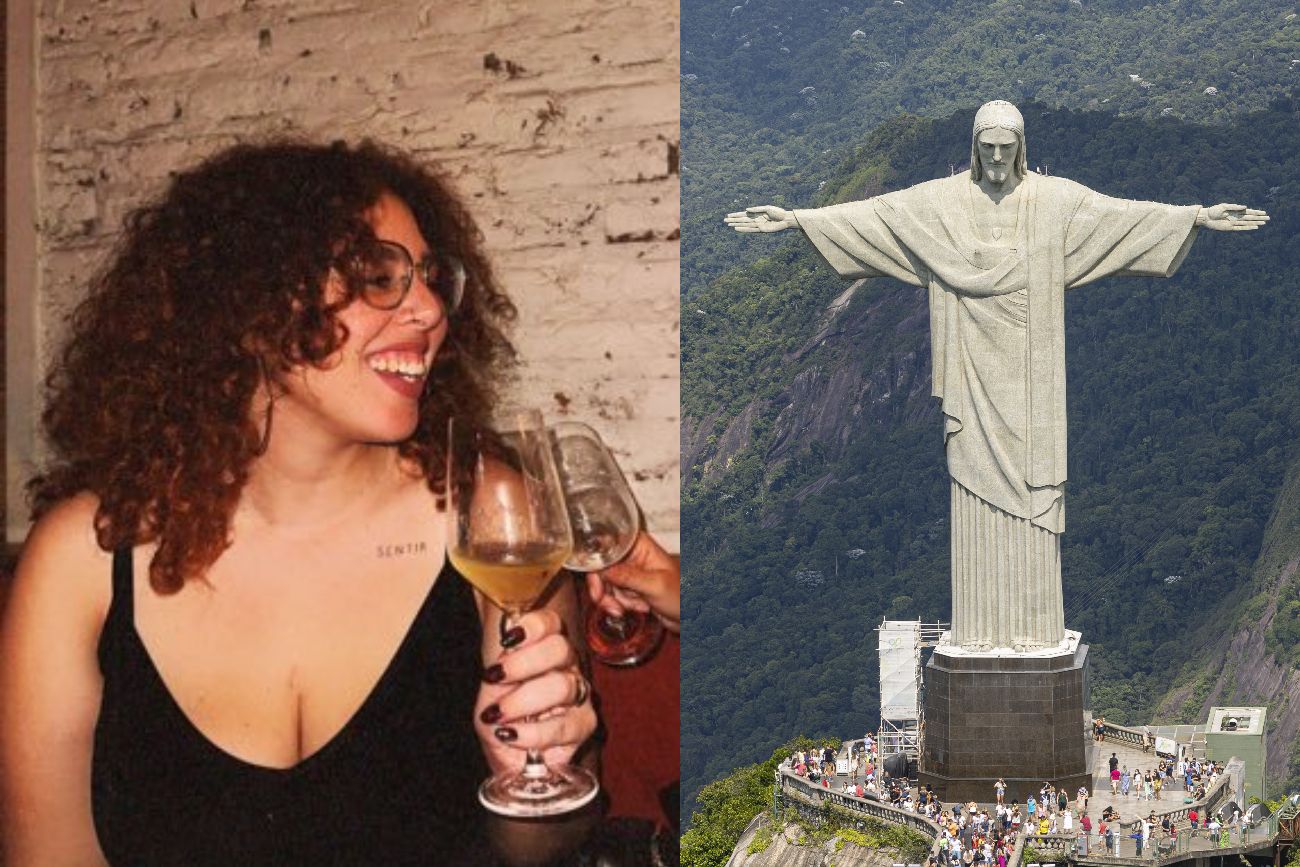 Fue al Cristo Redentor, le pidió una foto a una desconocida y se acostó para tomarla: el espantoso resultado