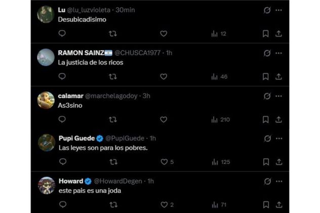 Algunas de las críticas en redes sociales hacia Felipe Pettinato por ir al cine a días de haber sido condenado por la muerte del neurólogo Melchor Rodrigo.