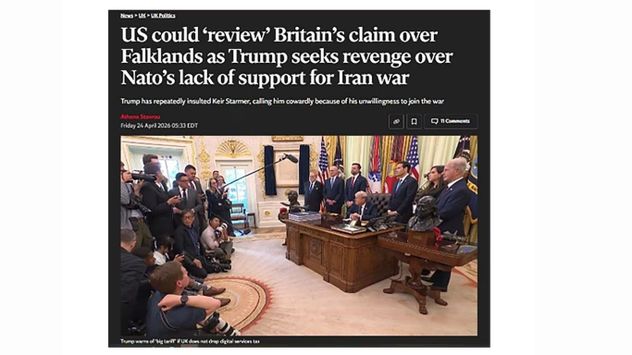 La reacción de la prensa británica a la postura de Trump sobre las Malvinas: “La amenaza de las islas”