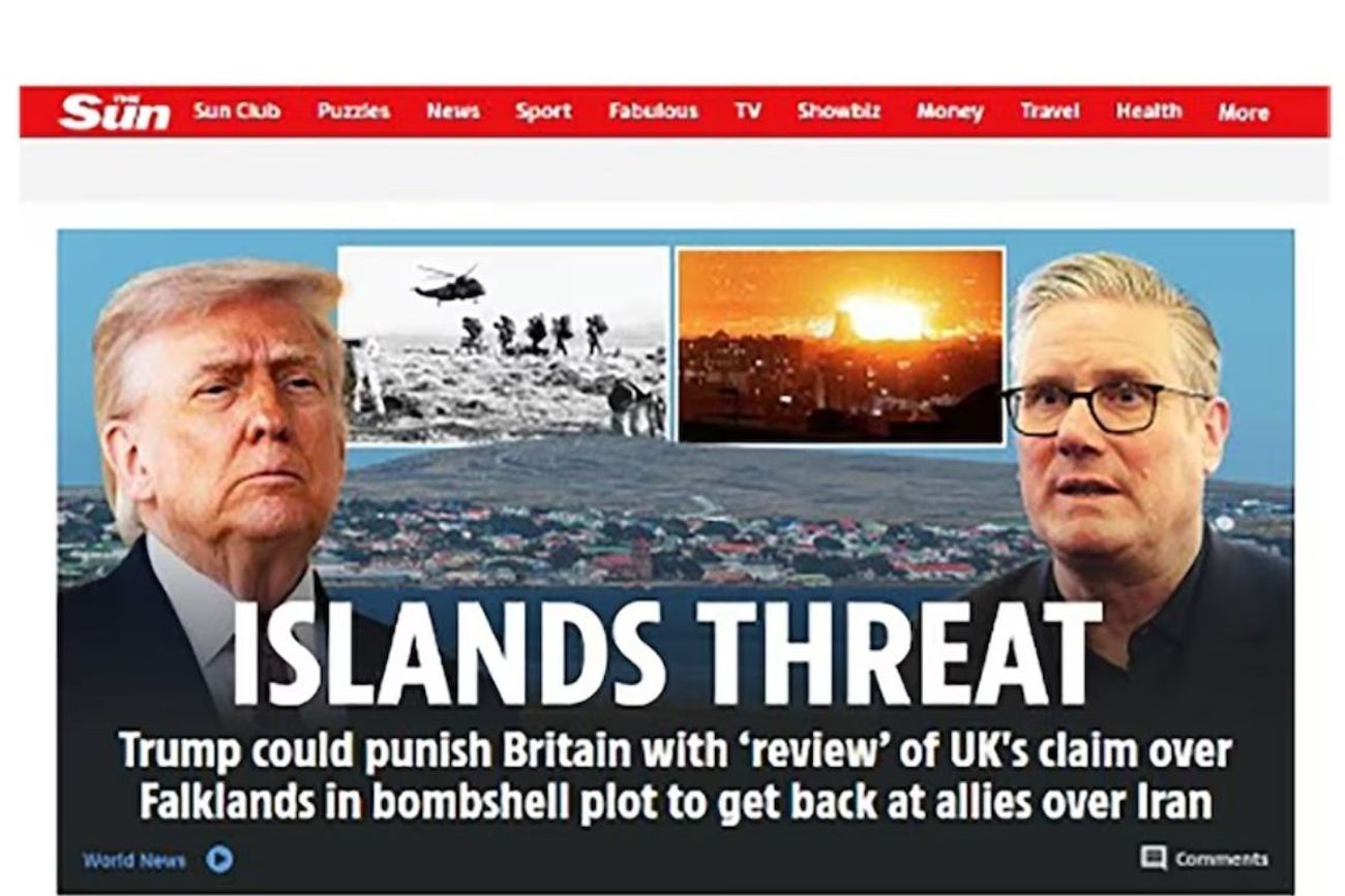 Malvinas: tensión entre Trump y Gran Bretaña con la guerra en Irán como trasfondo 
