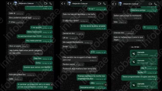 La última conversación de Alejandro Zalazar con su amigo. "Me agarró el bajón", le dijo.