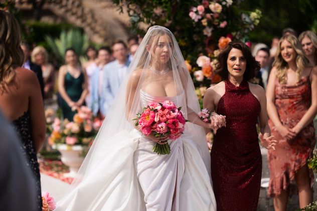 El casamiento de Cassie (Sydney Sweeney) y Nate (Jacob Elordi), momento clave en la tercera temporada de "Euphoria". (HBO Max)