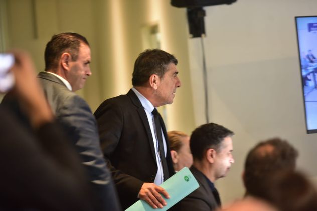 Testigo. El fiscal Julio Rivero, en el marco del jury de enjuiciamiento contra los tres fiscales por el caso Dalmasso. (Javier Ferreyra / La Voz) 