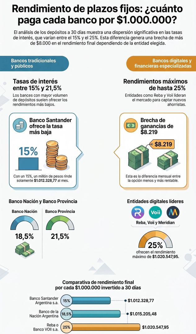 Plazo fijo. Rendimientos.