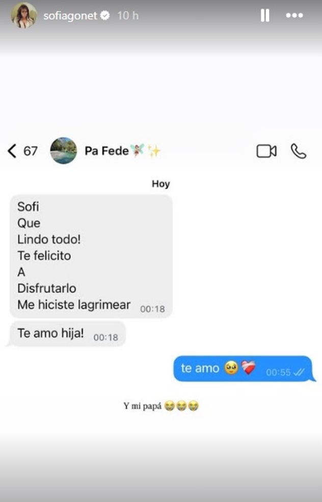 Sofía Gonet se consagró en los Martín Fierro de la Moda 2026 y lo festejó con sus papás