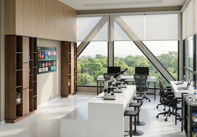 Laboratorio del Ecocentro en Río Tercero. Así se vería la sede si se concreta el proyecto de la Fundación Río Ctalamochita.