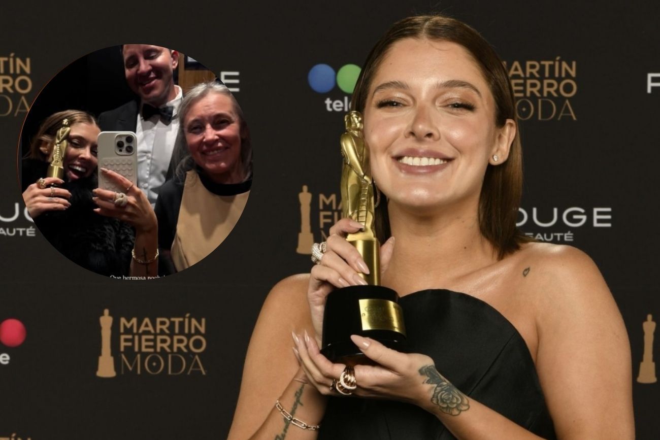 Sofía Gonet se consagró en los Martín Fierro de la Moda 2026 y lo festejó con sus papás