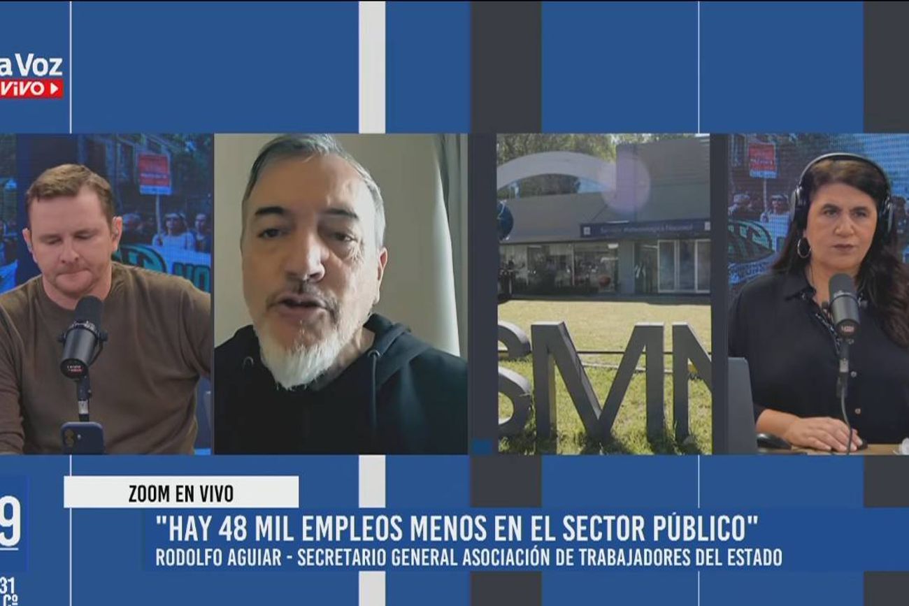 Rodolfo Aguiar, secretario general de la Asociación de Trabajadores del Estado, en La Voz en Vivo. 