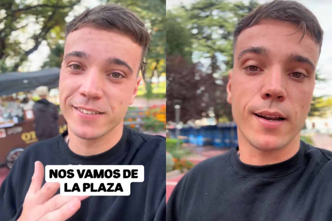 Tenía un carrito de café y lo echaron de la plaza: apuntó contra una heladería y estalló la bronca
