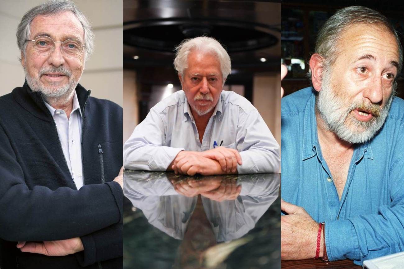 Luis Brandoni, Luis Puenzo y Adolfo Aristarain, gigantes de nuestra industria audiovisual fallecidos en el transcurso de los últimos días. (La Voz/ Archivo, Télam y La Voz/ Archivo)