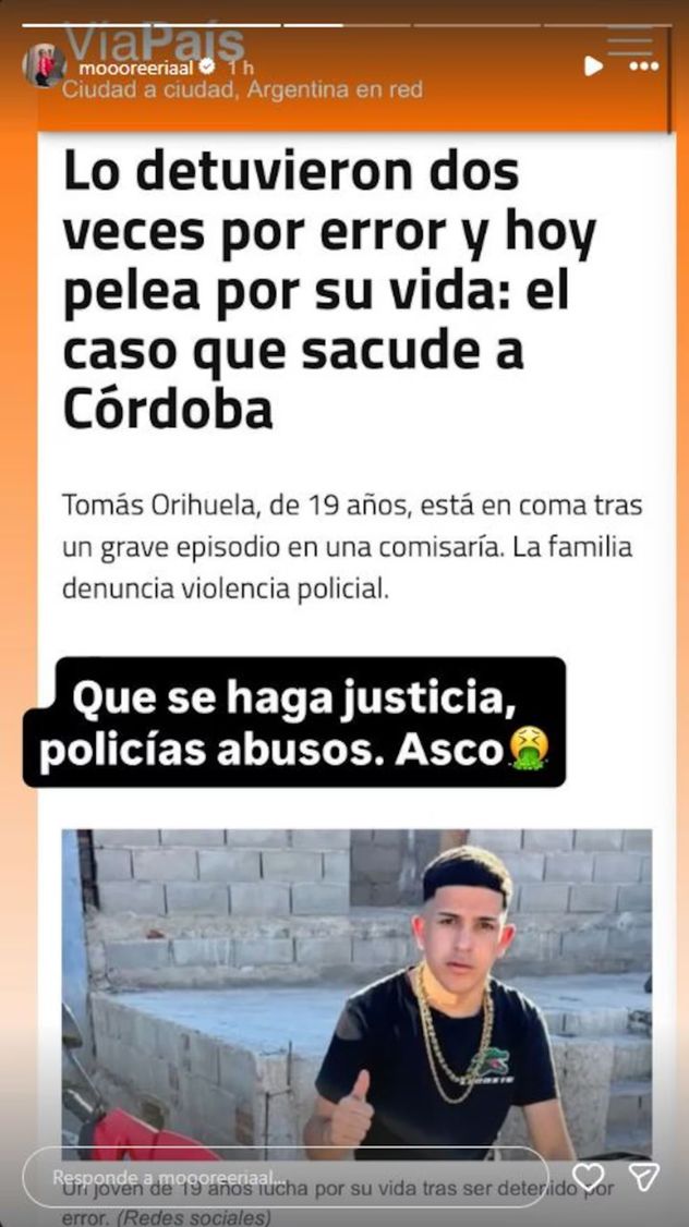 More rial pidió justicia por el joven cordobés que fue hallado ahorcado en una celda
