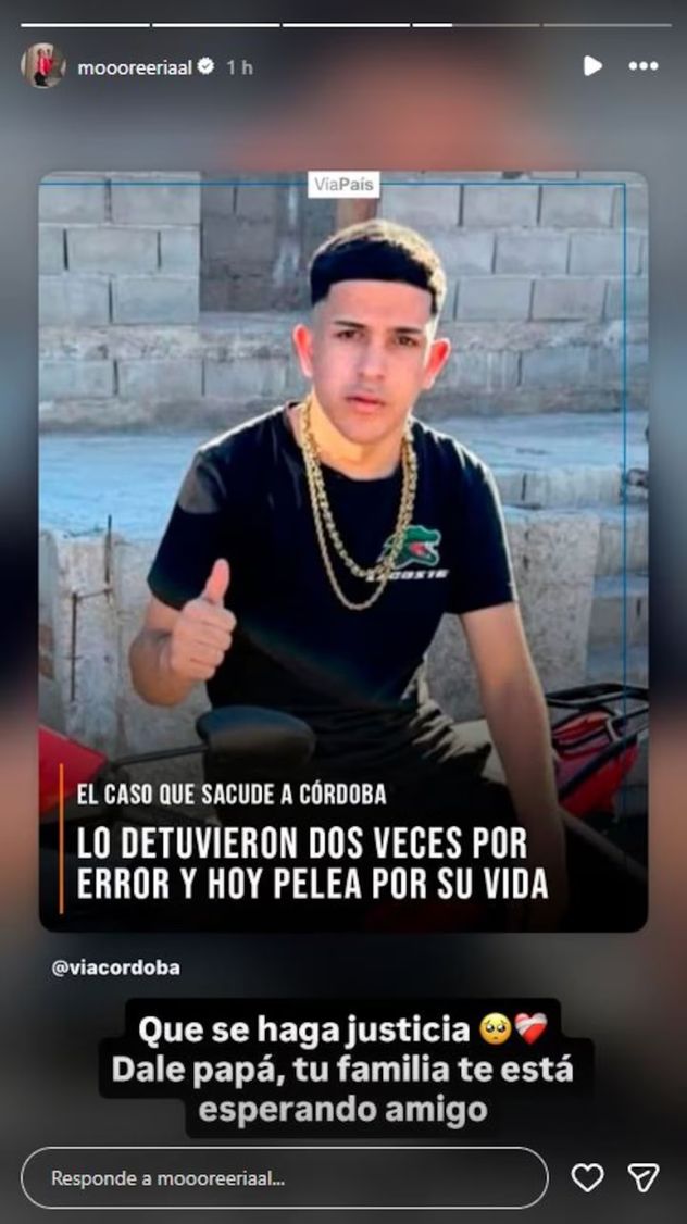 More rial pidió justicia por el joven cordobés que fue hallado ahorcado en una celda