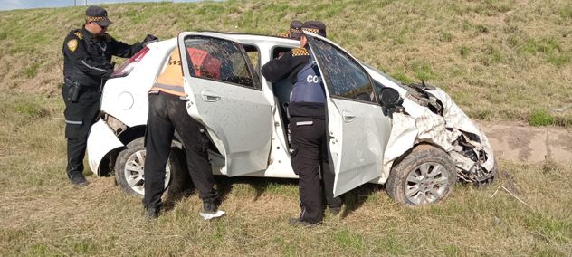 Así quedó el auto. (Policía)