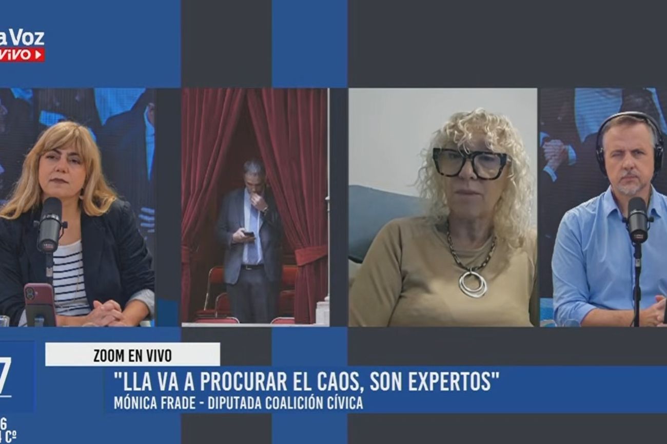 Mónica Frade, diputada de la Coalición Cívica, en diálogo con La Voz En Vivo. 