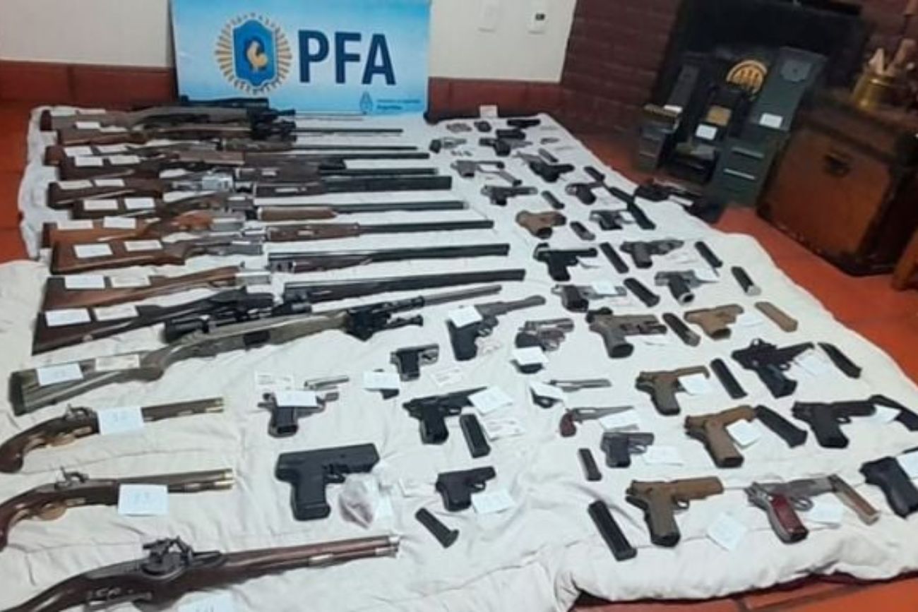 Golpe al tráfico de armas: 35 detenidos y un arsenal secuestrado en un megaoperativo federal