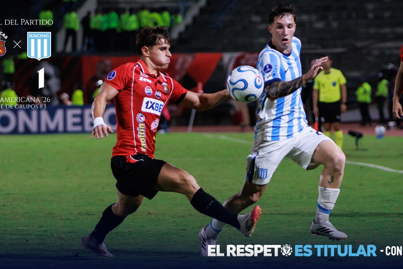 Racing empató en Venezuela por la Copa Libertadores. 