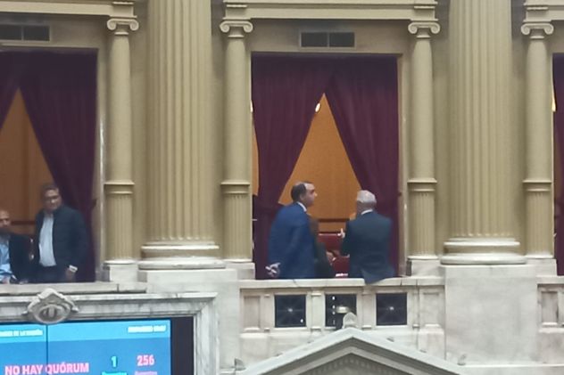 El hermano de Adorni (izquierda) se encuentra en el Congreso.