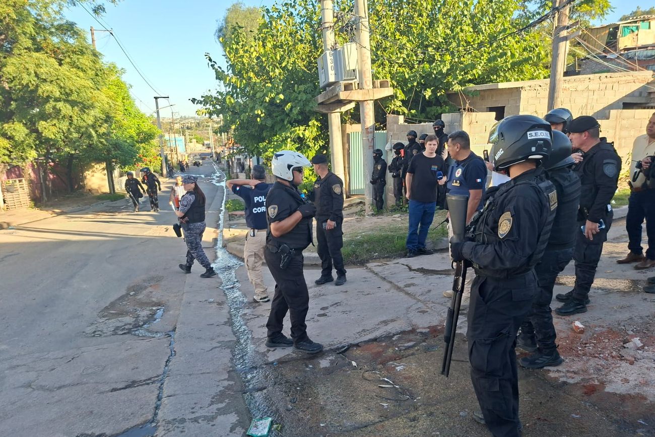 Córdoba. Juan de Garay y Ciriaco Ortiz, a metros de la ruta 19, donde balearon a un policía durante una protesta por la muerte de Tomás Orihuela.