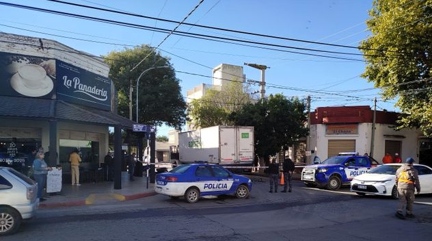 El sitio del siniestro vial en Bell Ville. 