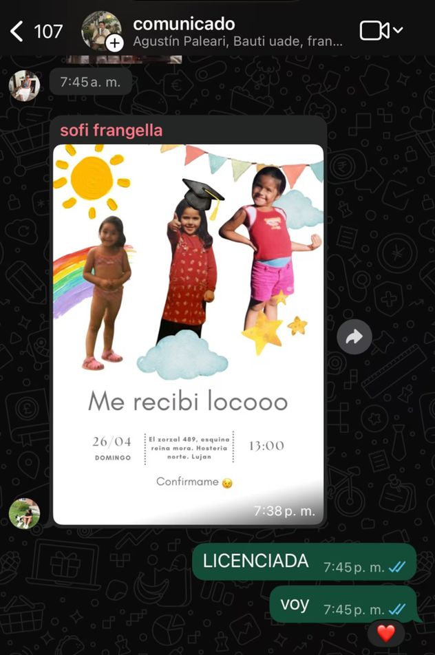 Se confundió de fecha, cayó solo al festejo de recibida su amiga y la foto del momento es viral