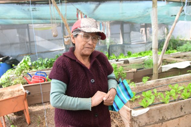Las familias también una huerta comunitaria desde hace cuatro años.  