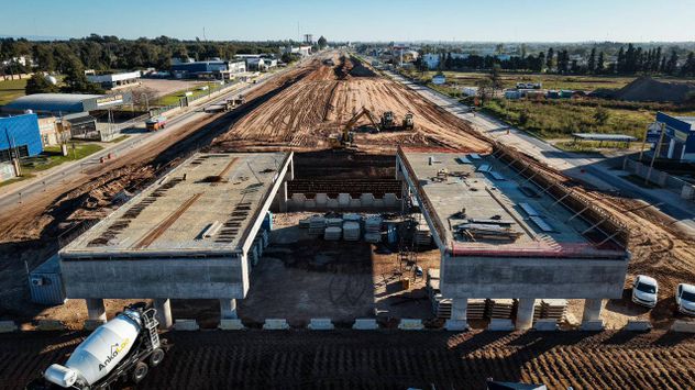 Así avanza la megaobra de la Circunvalación de la ciudad de Río Cuarto. 