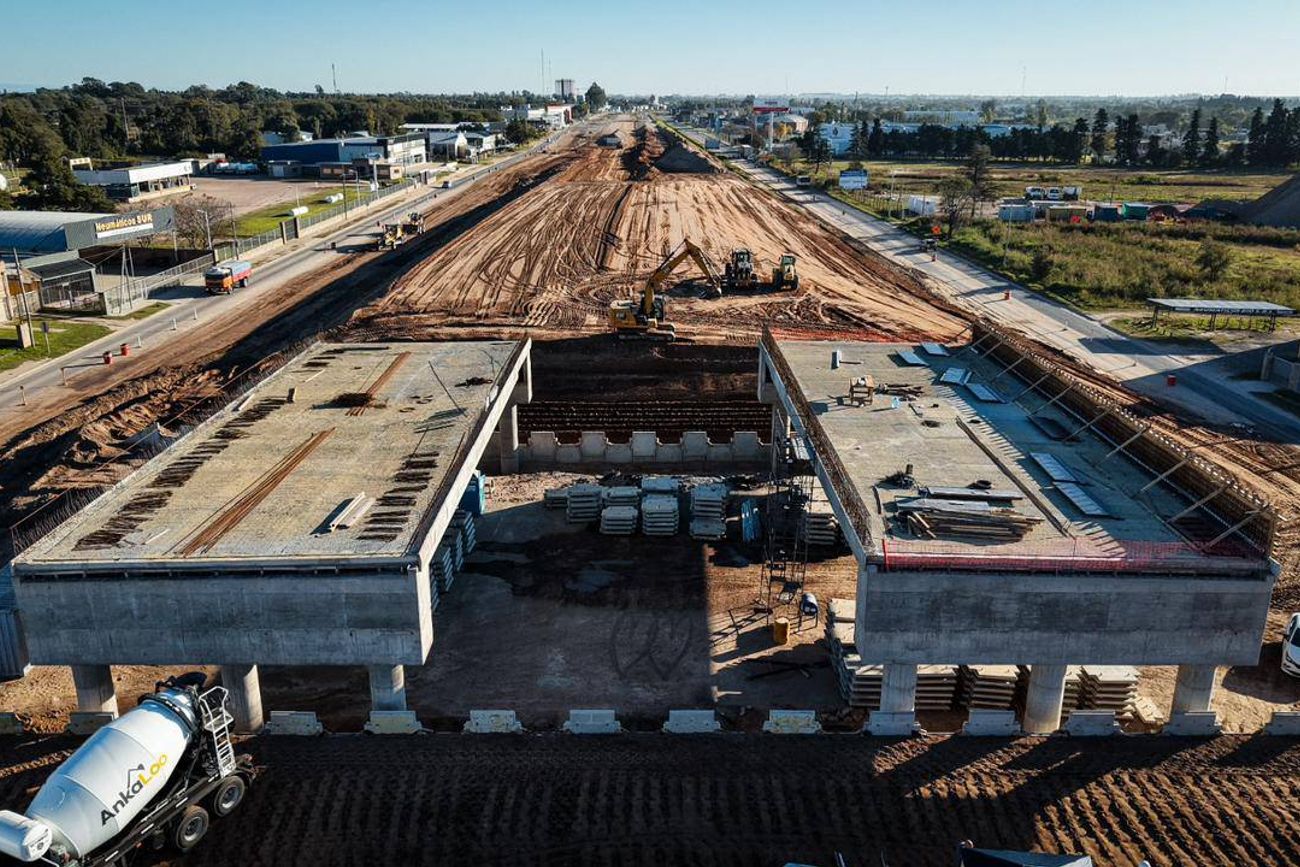 Así avanza la megaobra de la Circunvalación de la ciudad de Río Cuarto. 