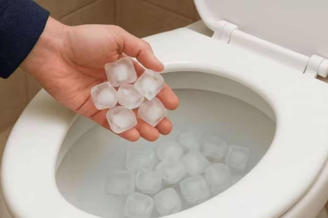 El hielo actúa por fricción sobre la loza y ayuda a desprender suciedad superficial al momento de accionar la descarga.
