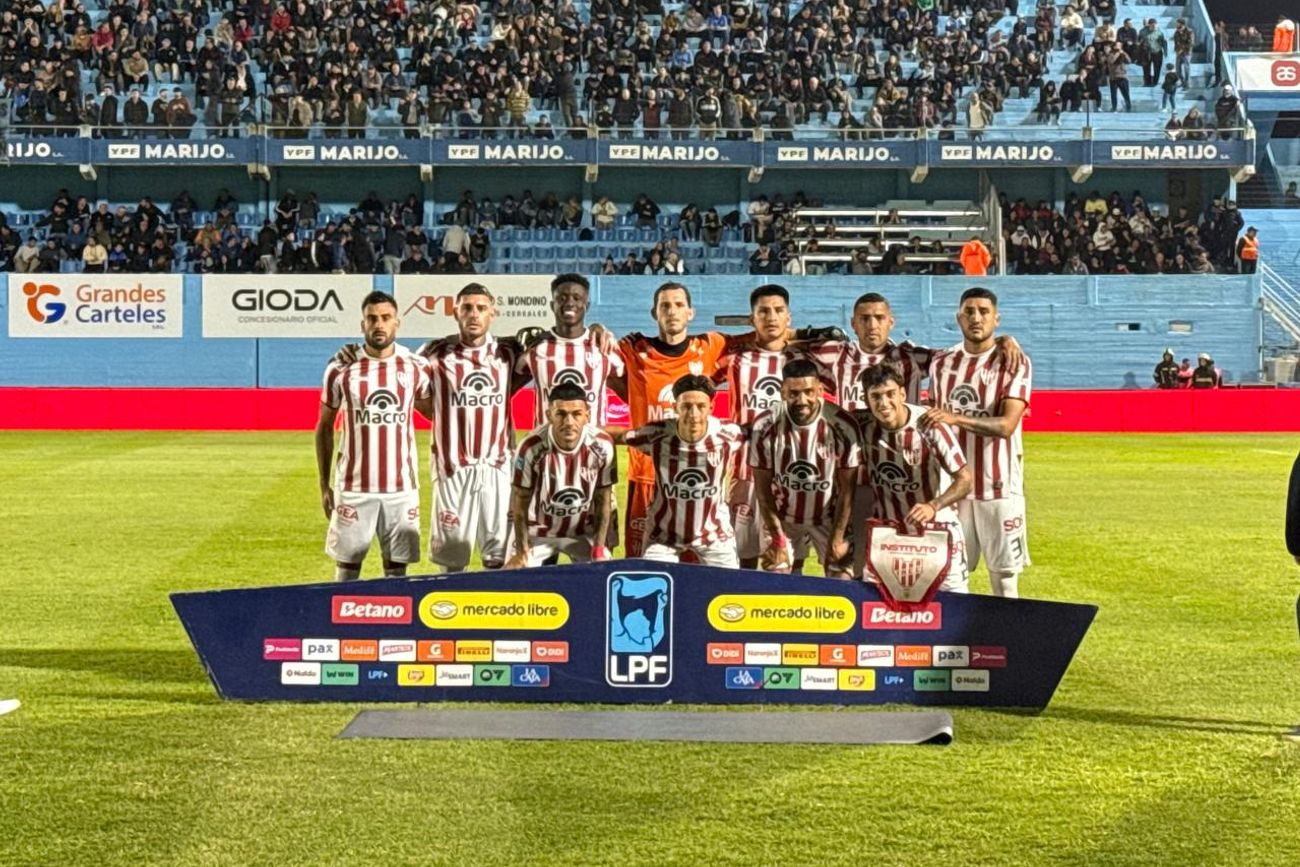 El equipo titular de Instituto que cerró el torneo frente a Estudiantes en Río Cuarto.