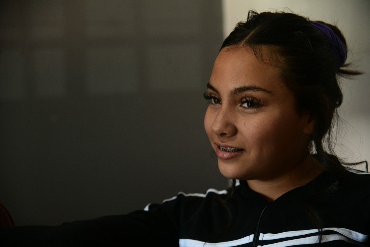 Luz, la niña a la que se le cayó encima el techo de un polideportivo social en la ciudad de Córdoba.