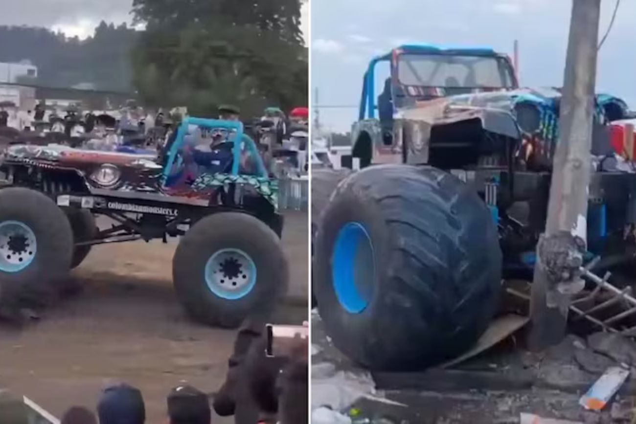 Tragedia en Colombia: un camión monstruo perdió el control y mató a tres personas en una exhibición