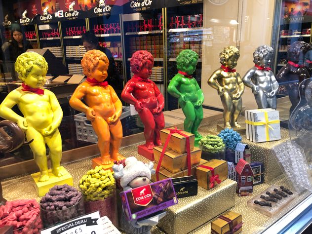 Los souvenirs de Manneken Pis son los más famosos de la ciudados. 