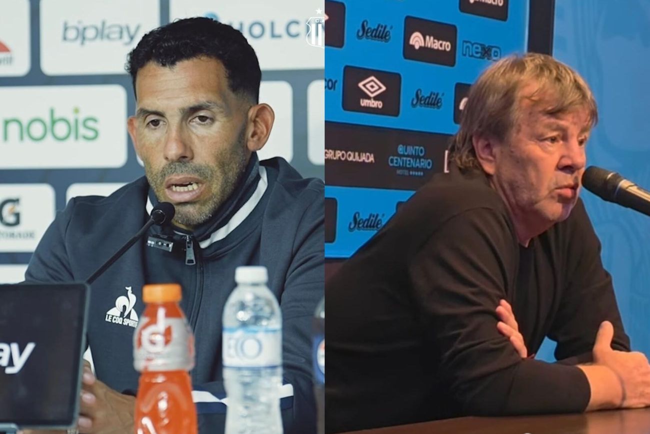 Carlos Tevez y Ricardo Zielinski. 