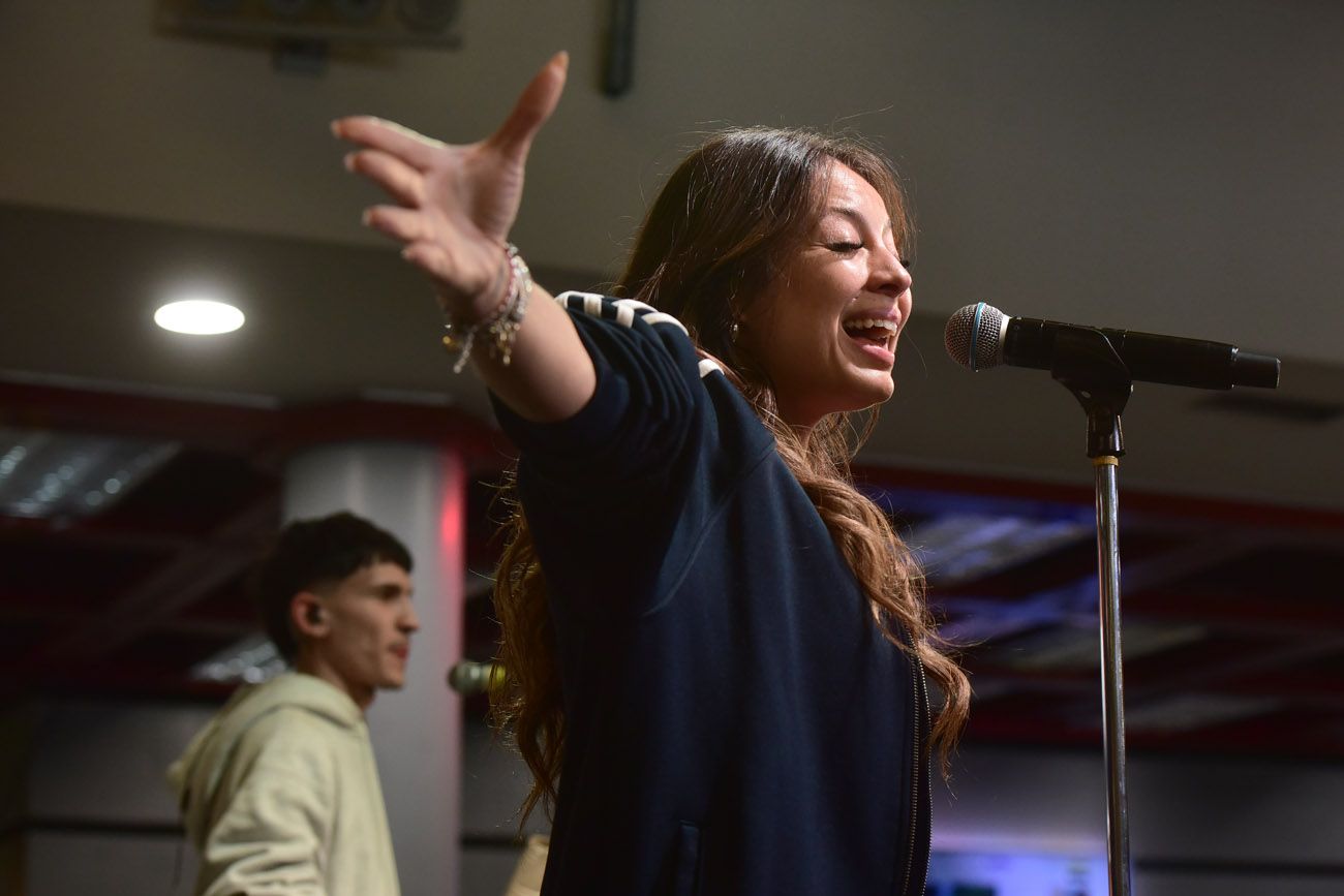 Magui Olave, cantante, en el ciclo Micro Abierto de La Voz. 