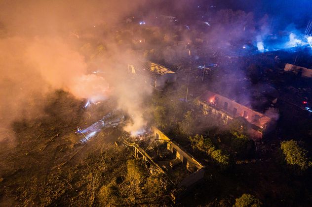 Desastre en China. (Chen Sihan/Xinhua vía AP)