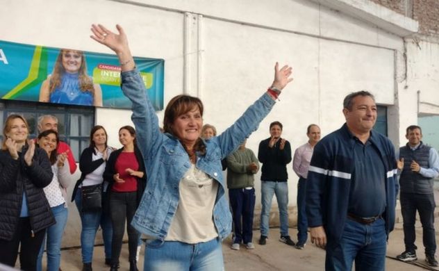 Andrea Nievas el día que ganó las elecciones. 