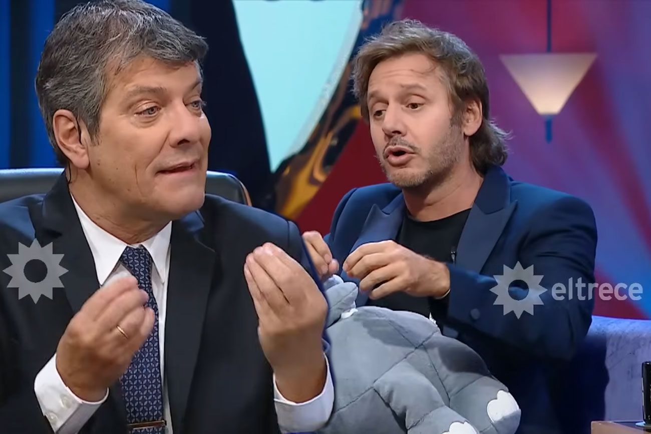 Mario Pergolini y Benjamín Vicuña. Foto: captura pantalla.