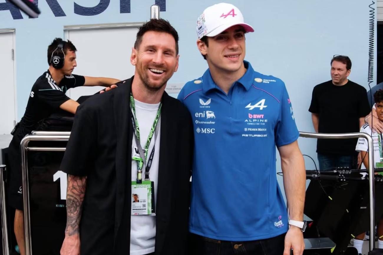 Lionel Messi junto a Franco Colapinto en Miami.