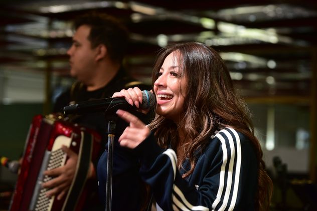 Magui Olave, cantante, en el ciclo Micro Abierto de La Voz.